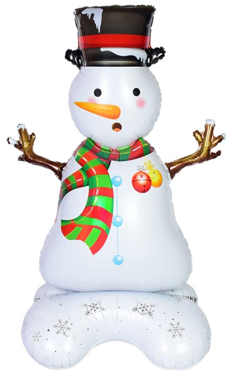 Ayaklı Kardan Adam Şapkalı Folyo Balon