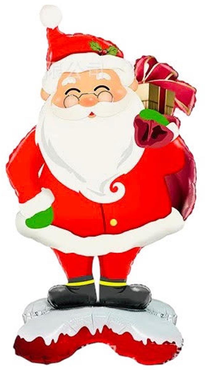 Ayaklı Noel Baba Folyo Balon 