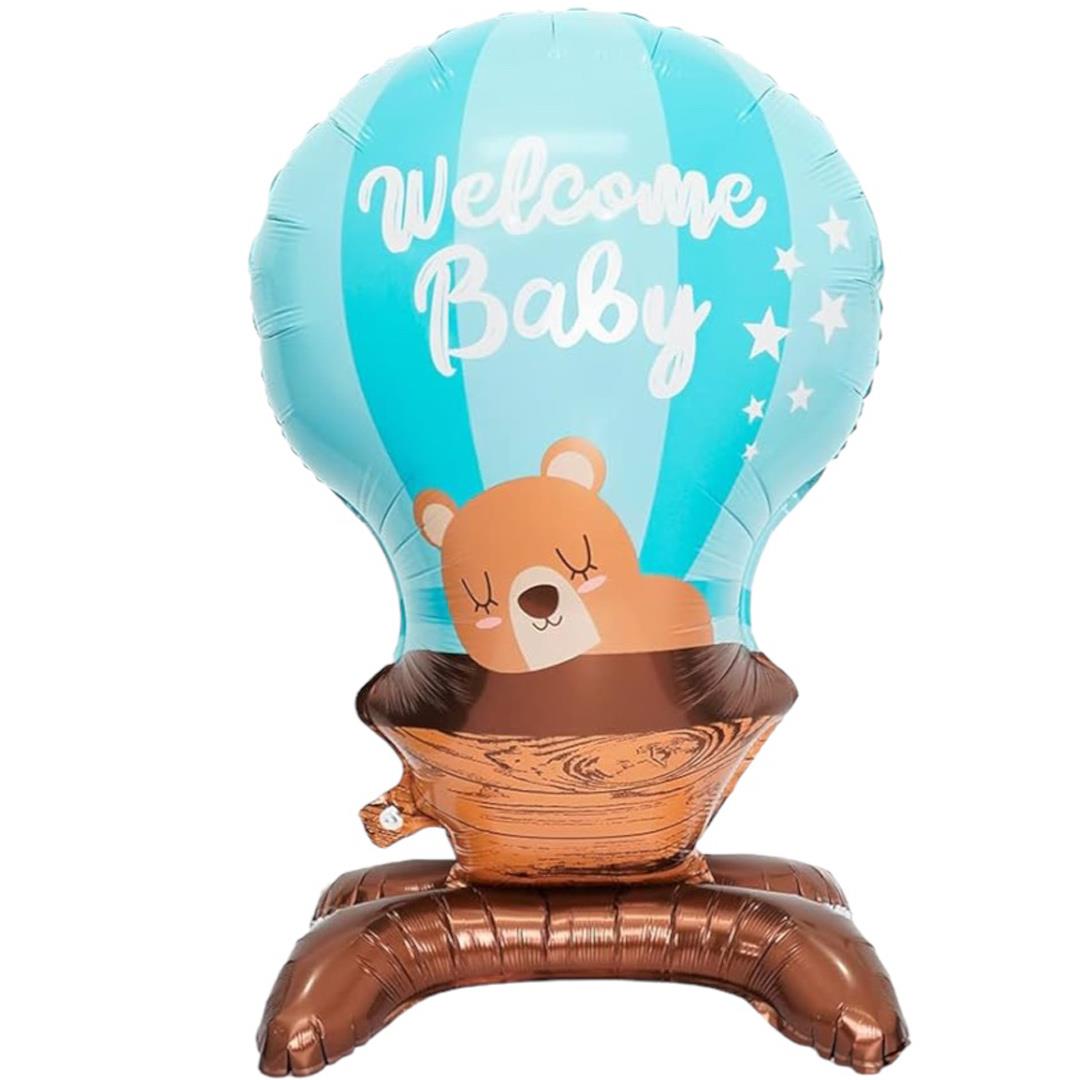 Ayaklı Welcome Baby Mavi, Folyo Balon
