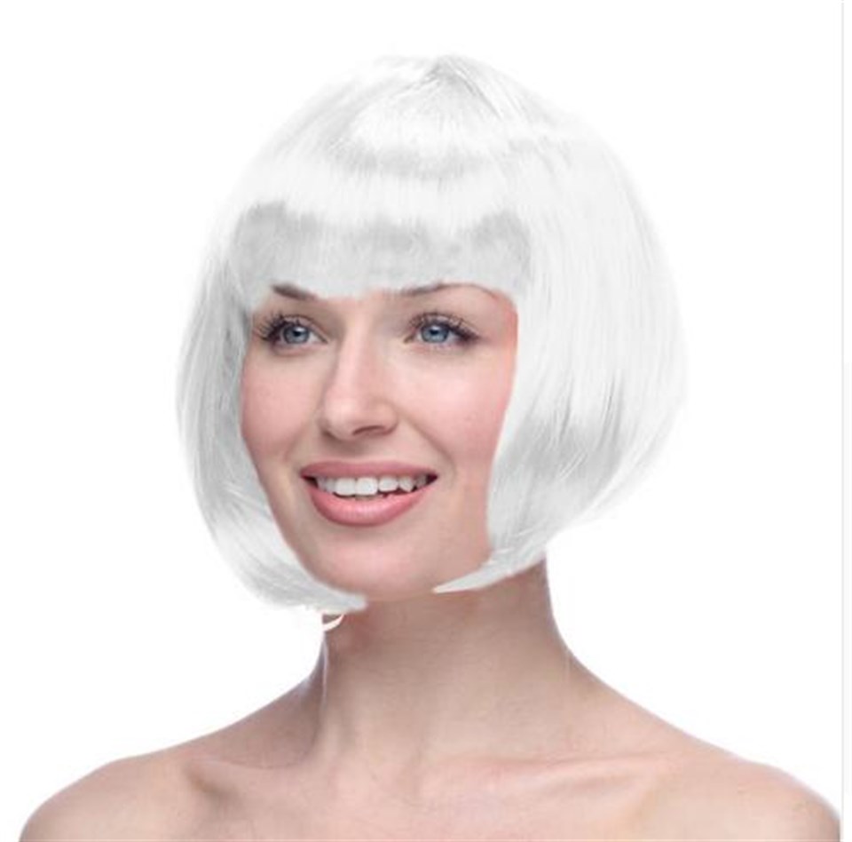 Beyaz Kısa Peruk