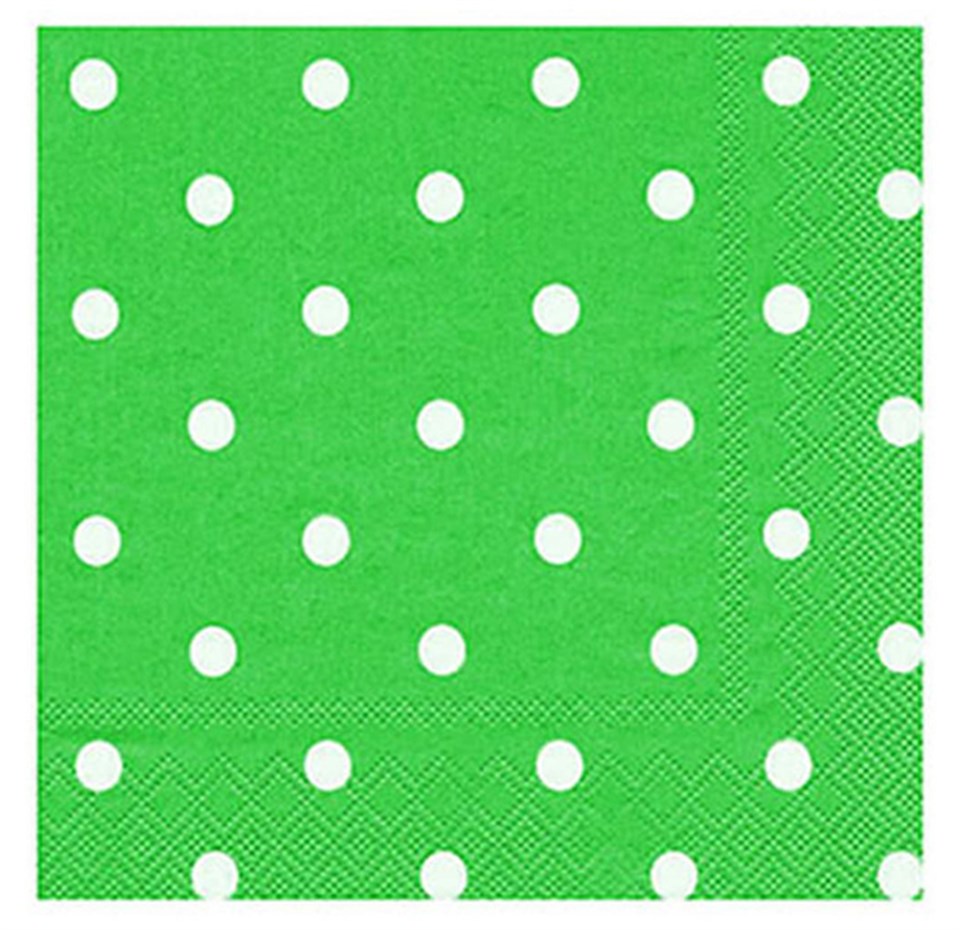 Beyaz Puantiyeli Yeşil Peçete