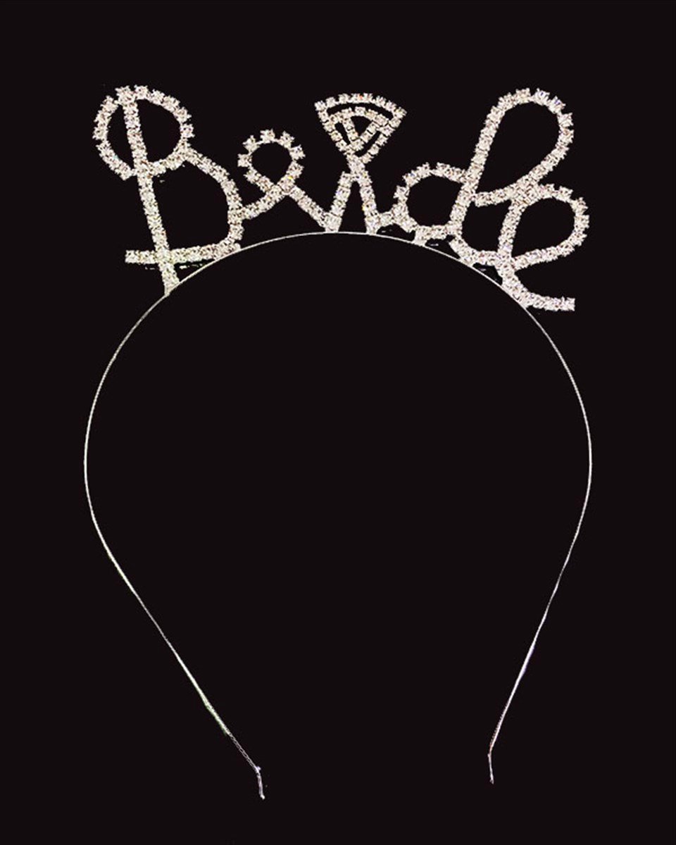 Bride Kristal Taşlı Gümüş Metal Taç