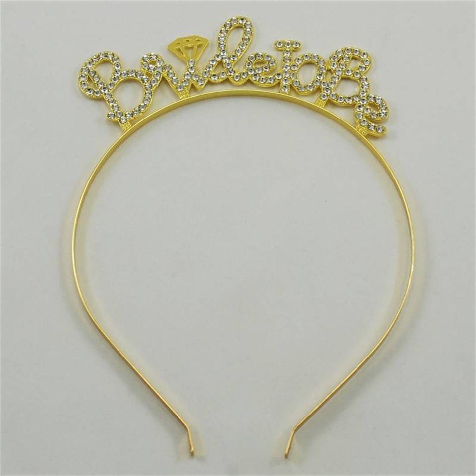 Bride To Be Parlak Taşlı Gold Metal Bekarlığa Veda Partisi Taç