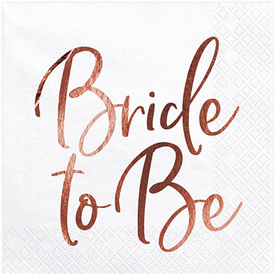Bride To Be RoseGold Peçete 20li