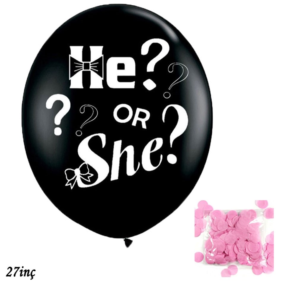 Cinsiyet Partisi Balonu Pembe 60cm