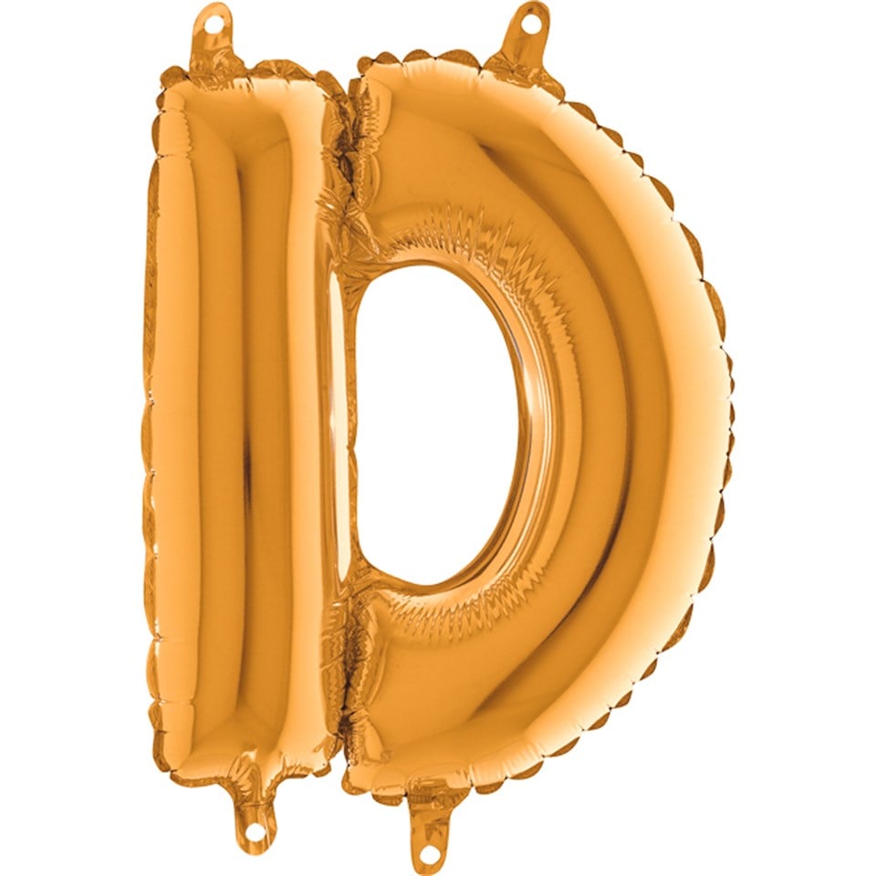 D Harf Folyo Balon Mini Altın (35 cm)