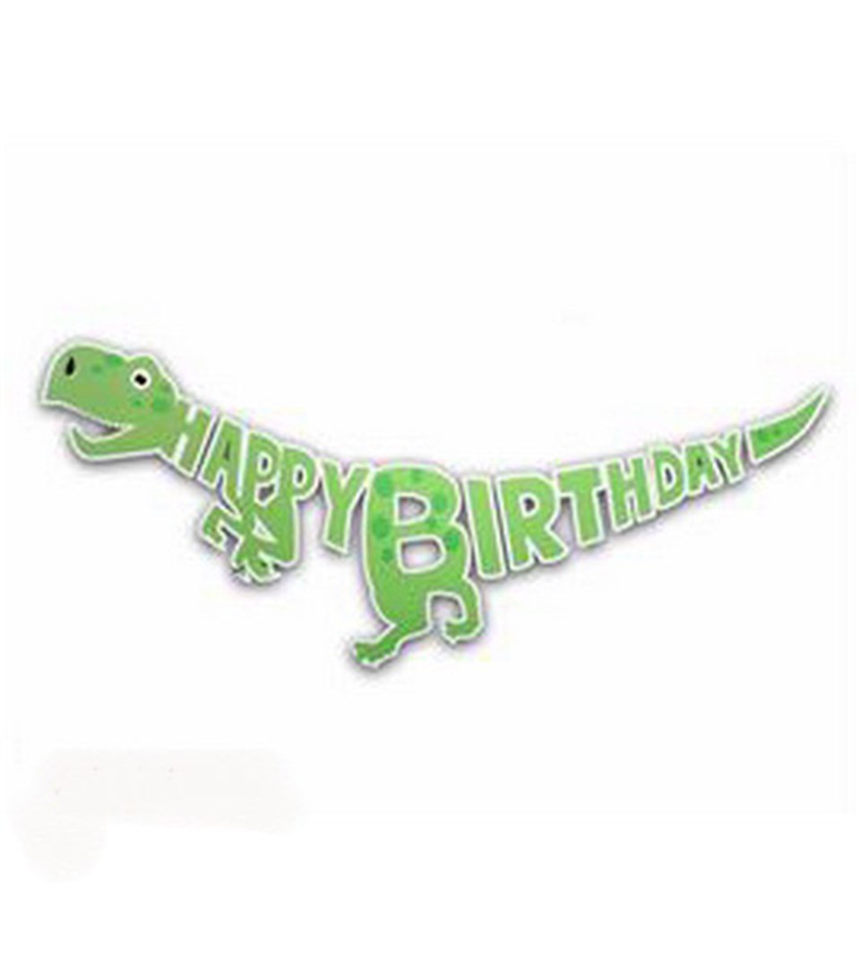Dinozor Jumbo Happy Birthday Banner