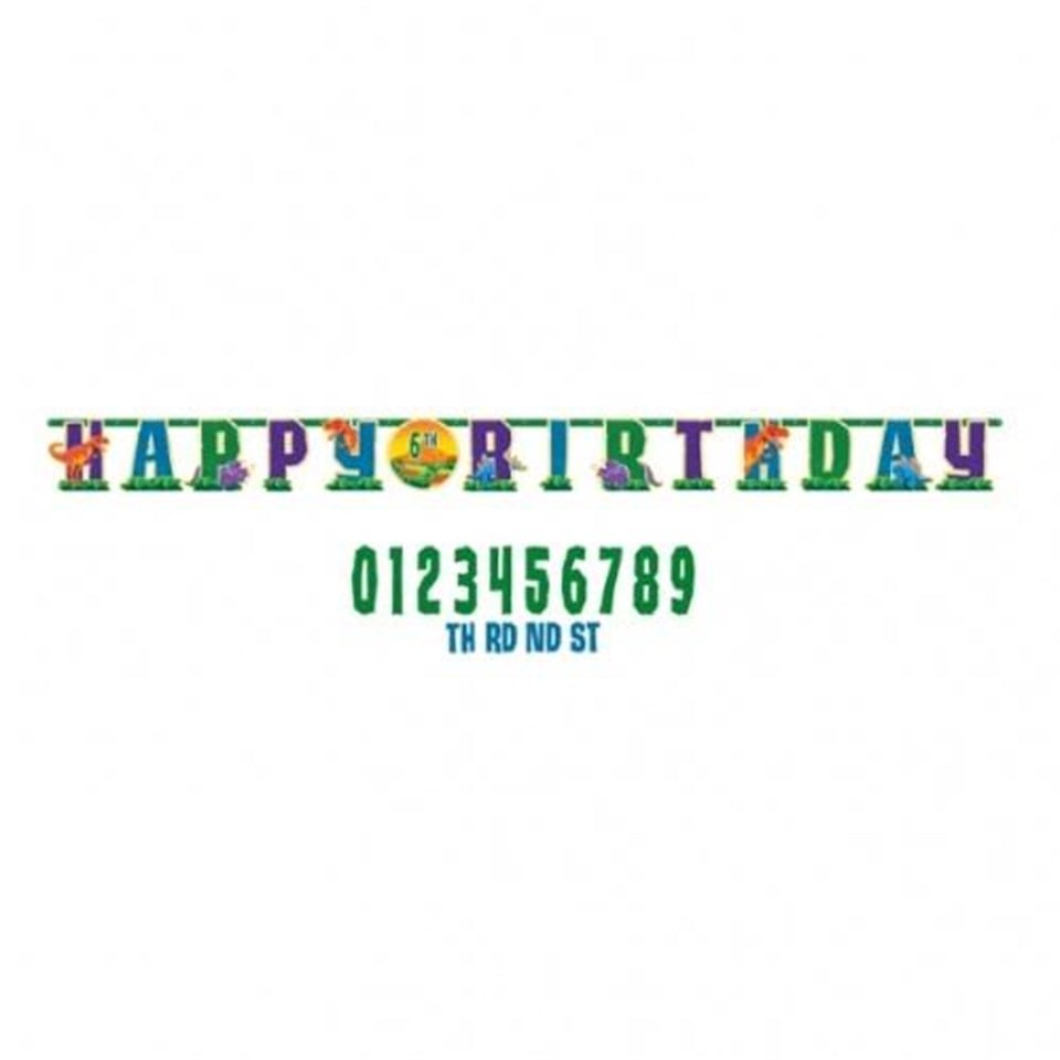 Dinozor Partisi, Kişiselleştir Happy Birthday Banner