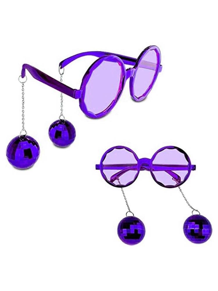 Disco Topu Mor Parti Gözlük