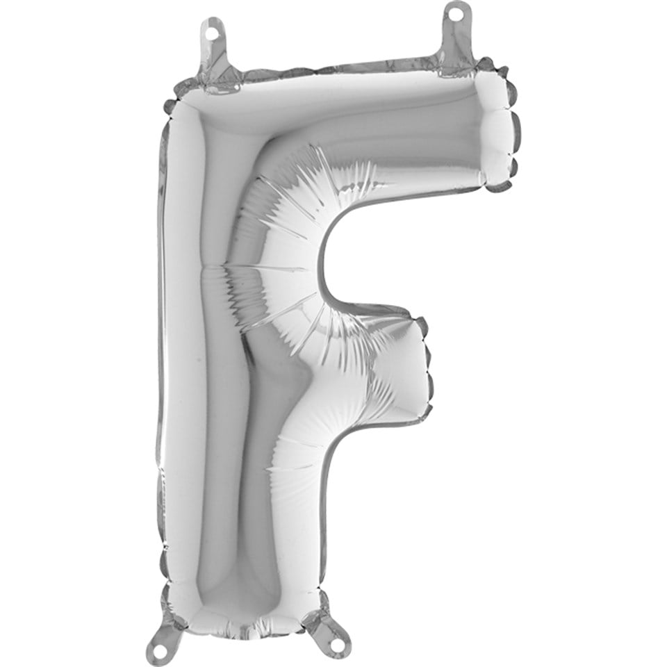 F Harf Folyo Balon Mini Gümüş (35 cm)