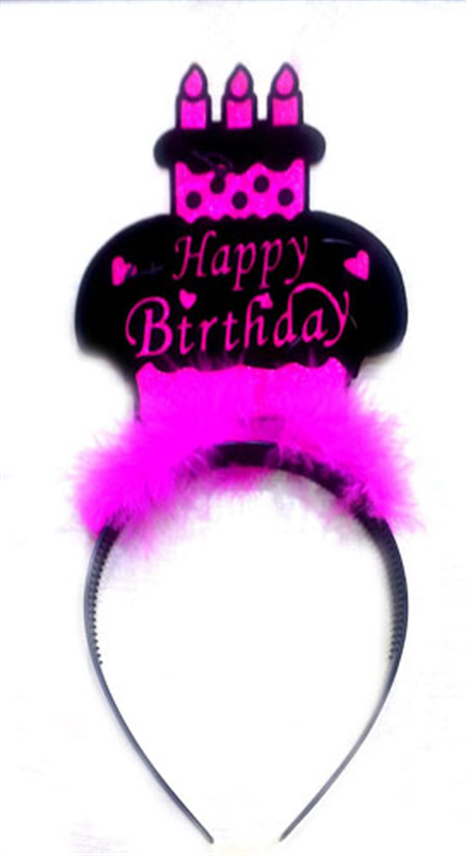 Fuşya Pastalı Doğumgünü Taç