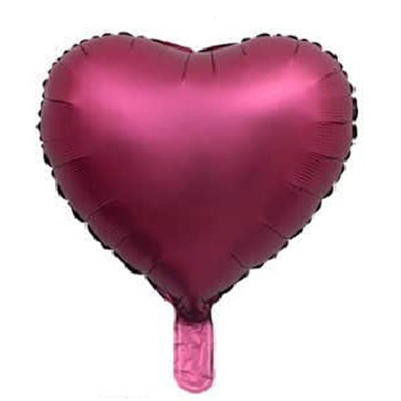 Fuşya Saten Kalp Balon 18