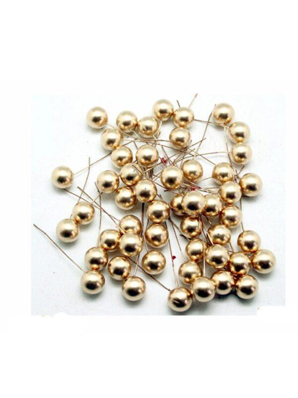 Gold Kokina Dekoratif Telli 120mm 10lu