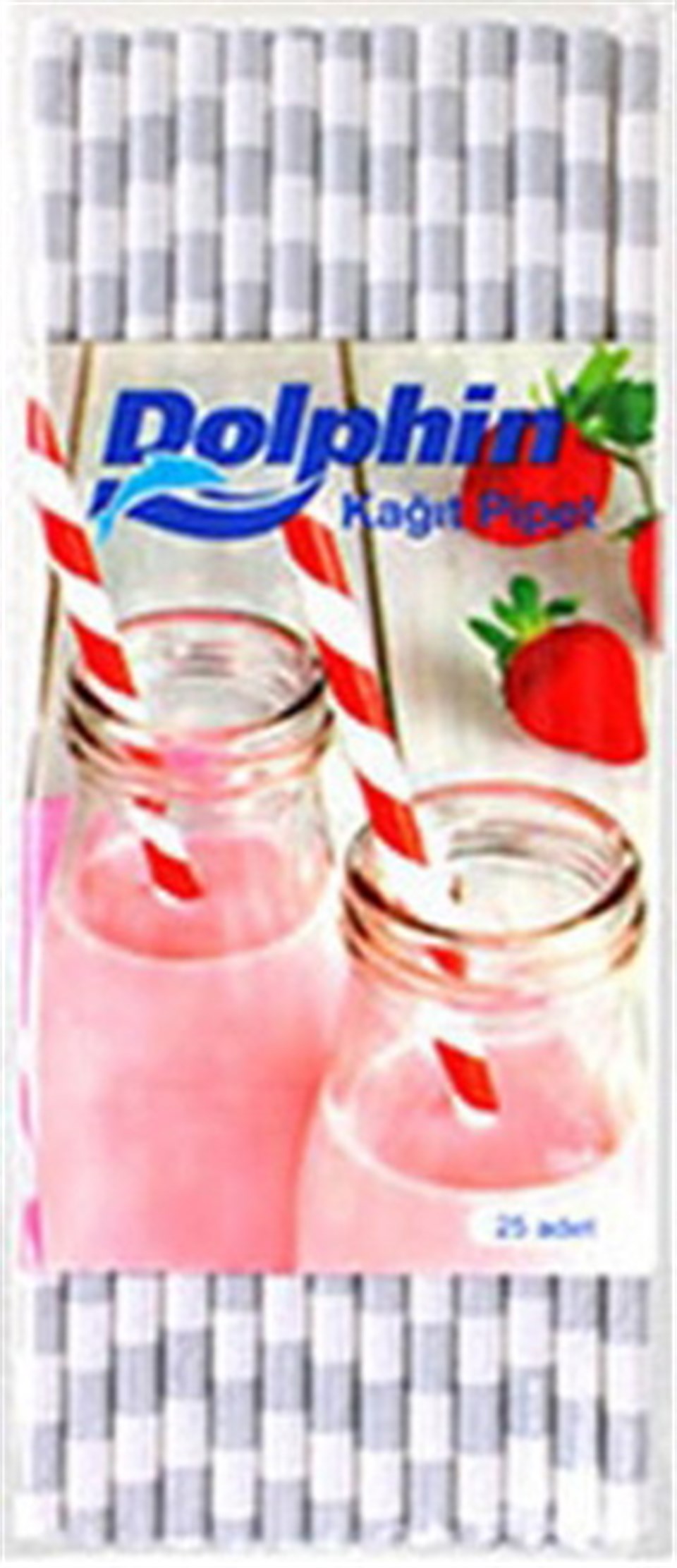 Gümüş Çizgili Beyaz, Kağıt Pipet