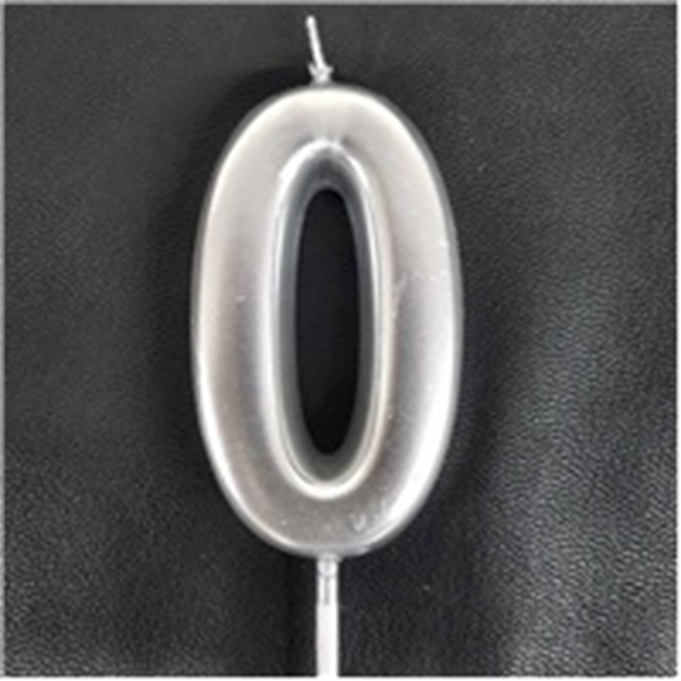 Gümüş Rakam Mum, 0