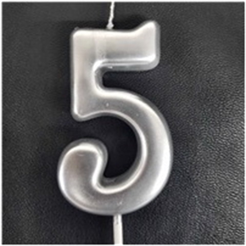 Gümüş Rakam Mum, 5