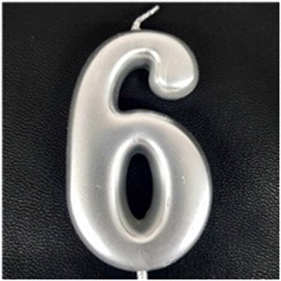 Gümüş Rakam Mum, 6