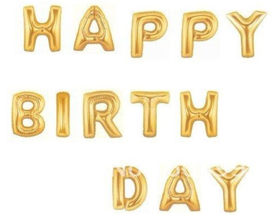 Happy Birthday Folyo Balon Gold