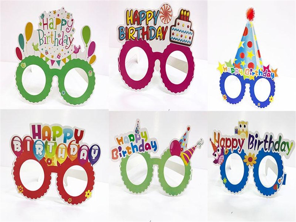 Happy Birthday Kağıt, Parti Gözlük 6 lı