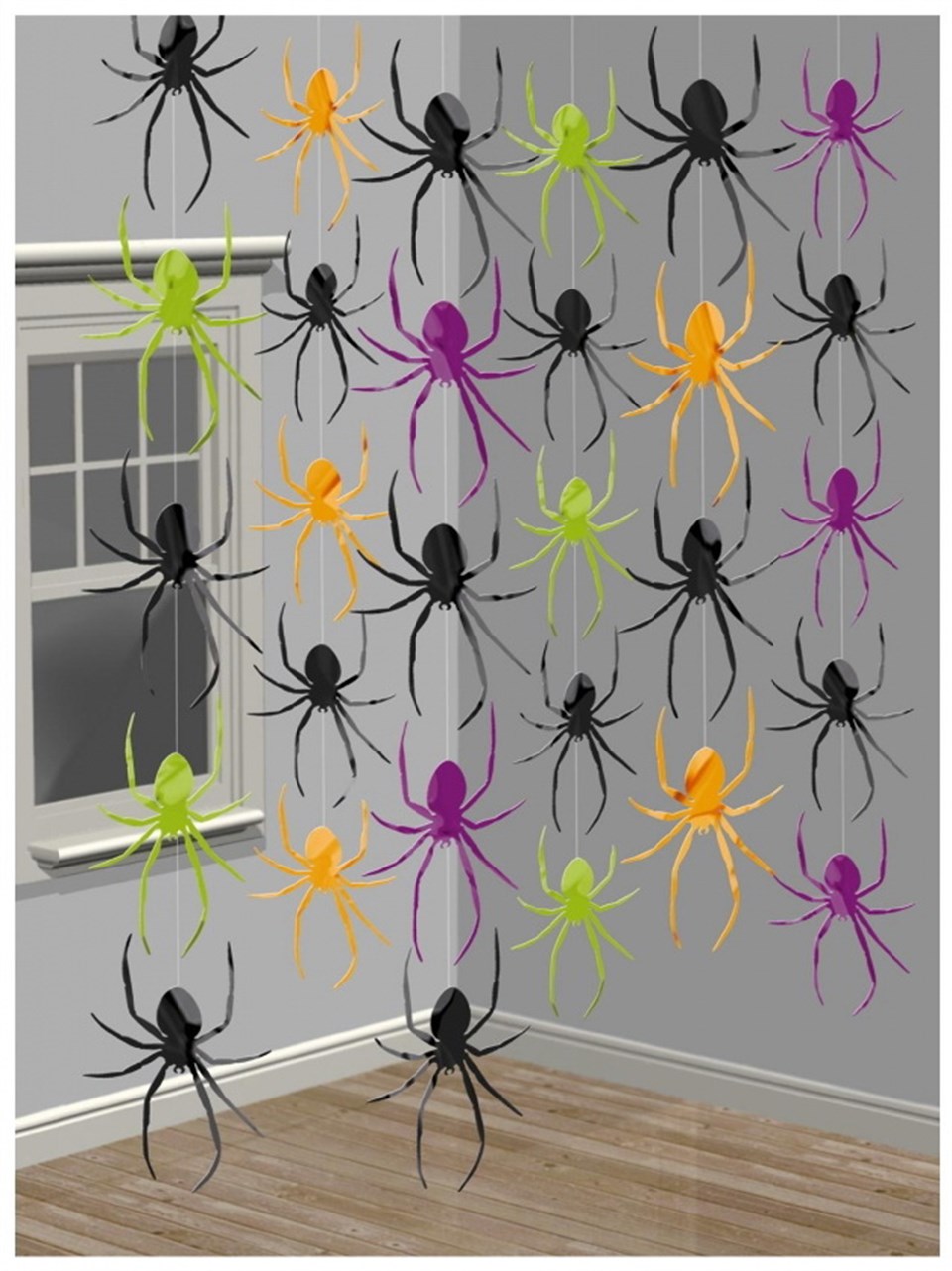 Happy Halloween Örümcek İp Süs 