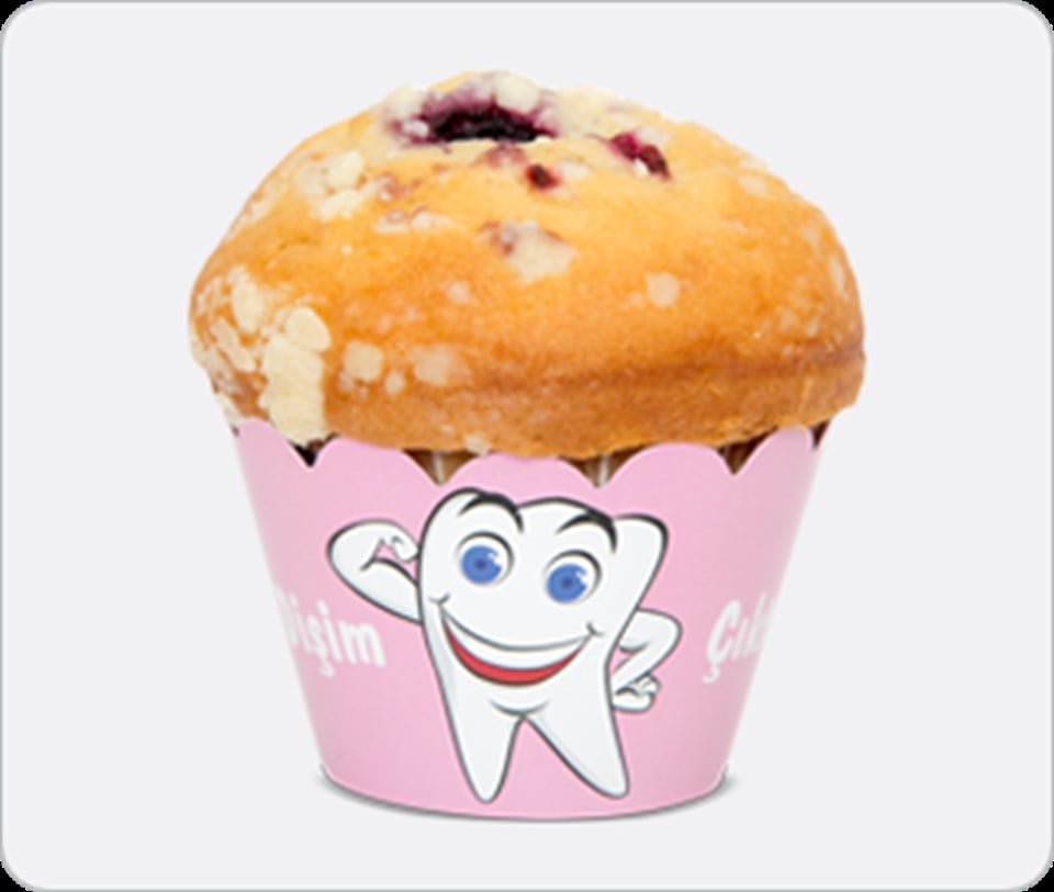 İlk Dişim Pembe Cupcake Kağıtları 10lu