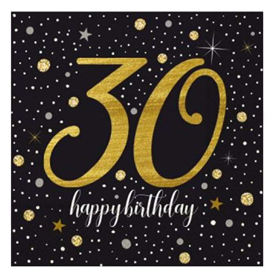 Işıltılı Doğum Günü 30 Yaş, Peçete