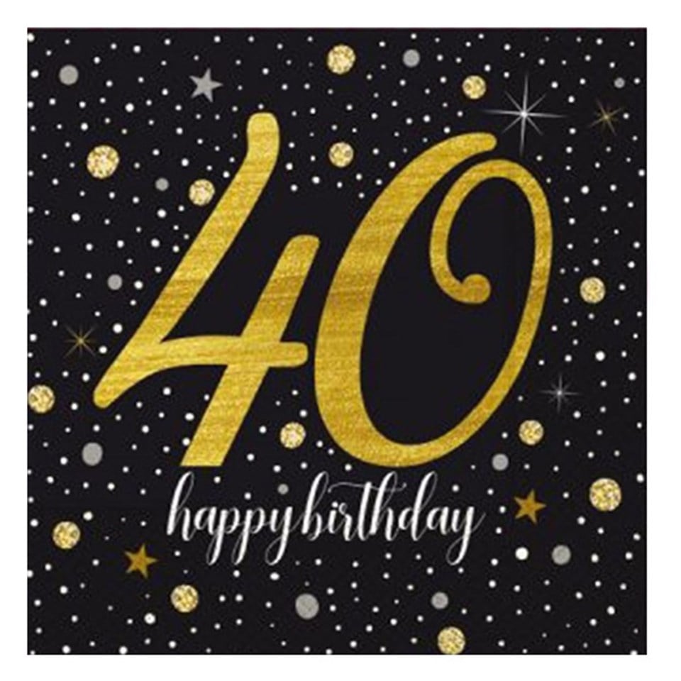 Işıltılı Doğum Günü 40 Yaş, Peçete