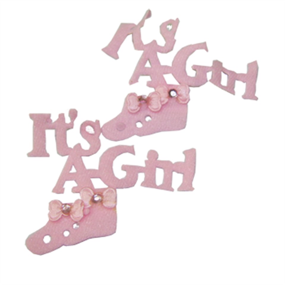 It's A Girl Yazı 10'lu