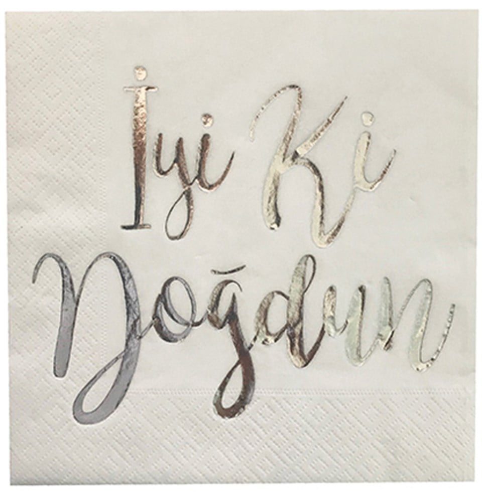 İyi Ki Doğdun Gümüş Peçete 16lı