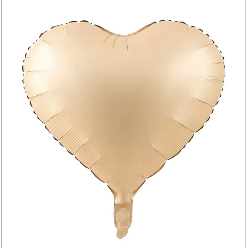 Karamel Saten Kalp Balon 18