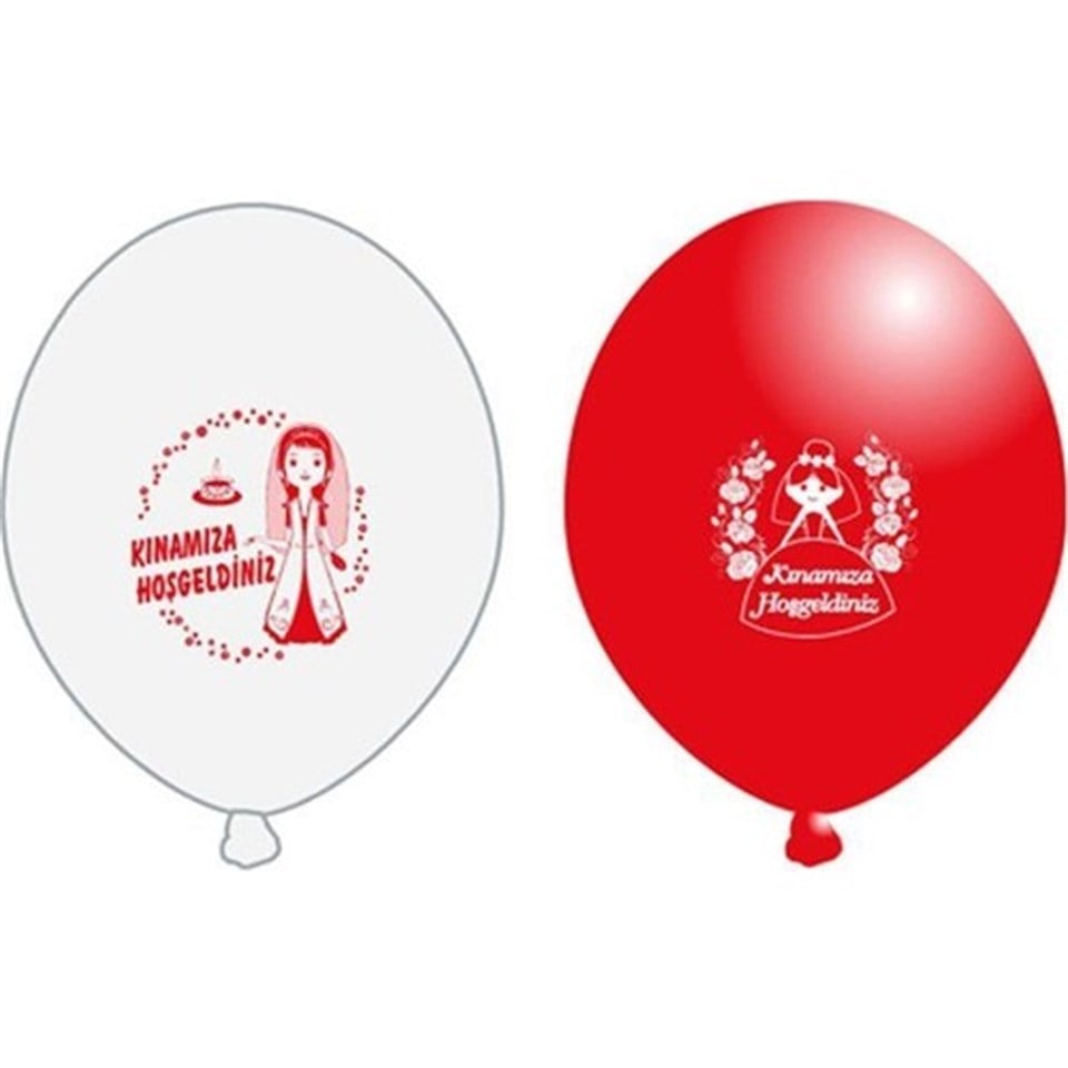 Kınamıza Hoşgeldiniz Baskılı Balon 10lu