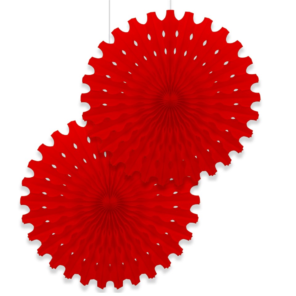 Kırmızı, Yelpaze Süs 50cm