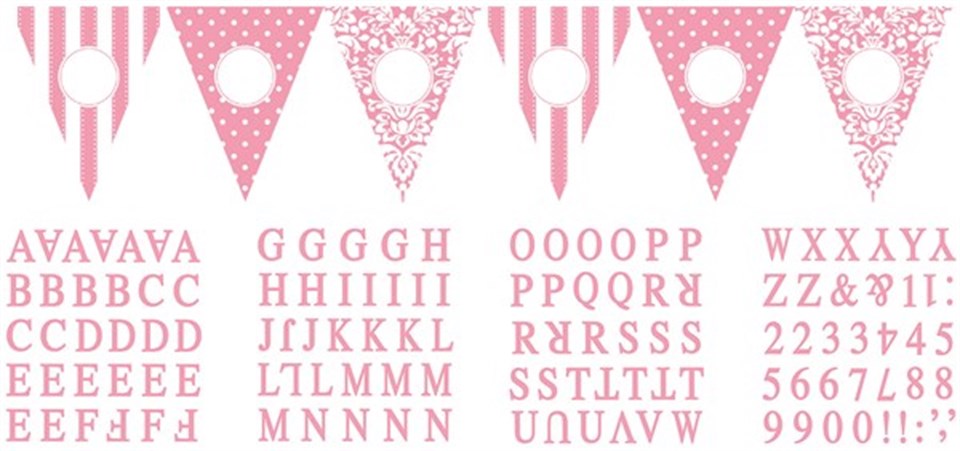 Kişiye Özel Bayrak Dizisi Pembe