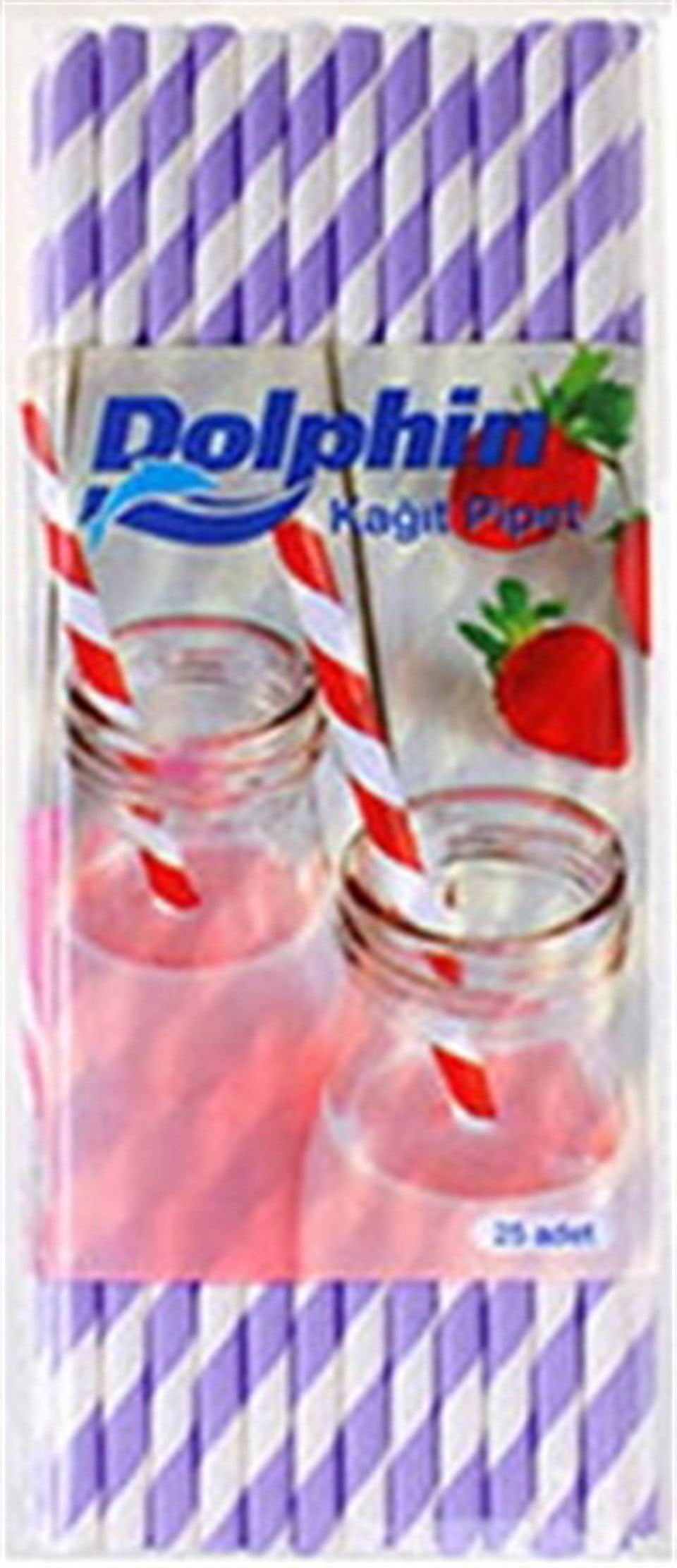 Lila Çizgili Beyaz, Kağıt Pipet