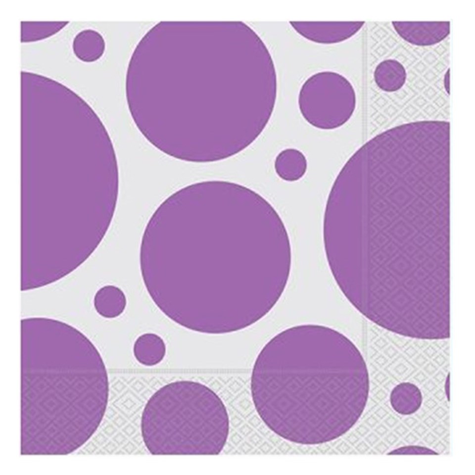 Lila Puantiyeli Peçete