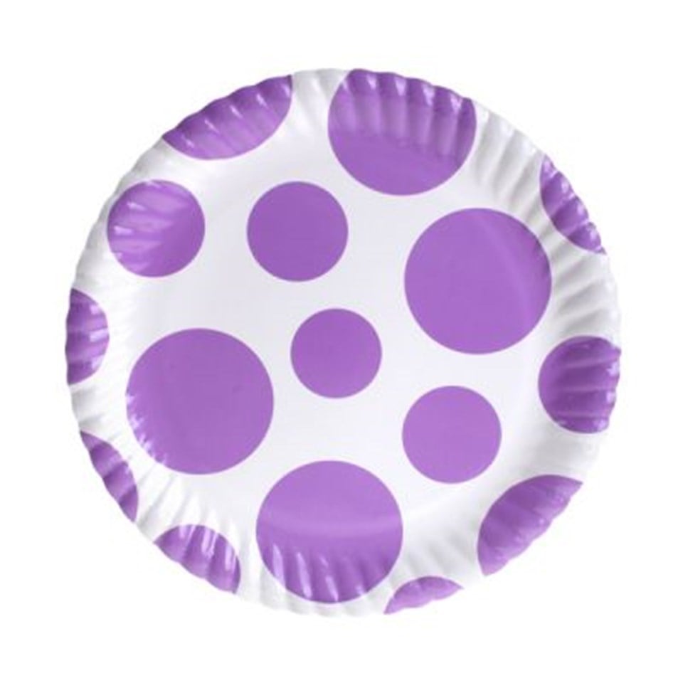 Lila Puantiyeli Tabak 