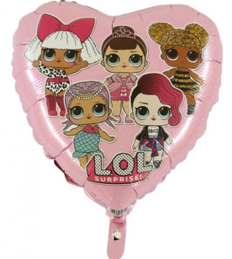 LOL Bebek Kalp, Folyo Balon Pembe