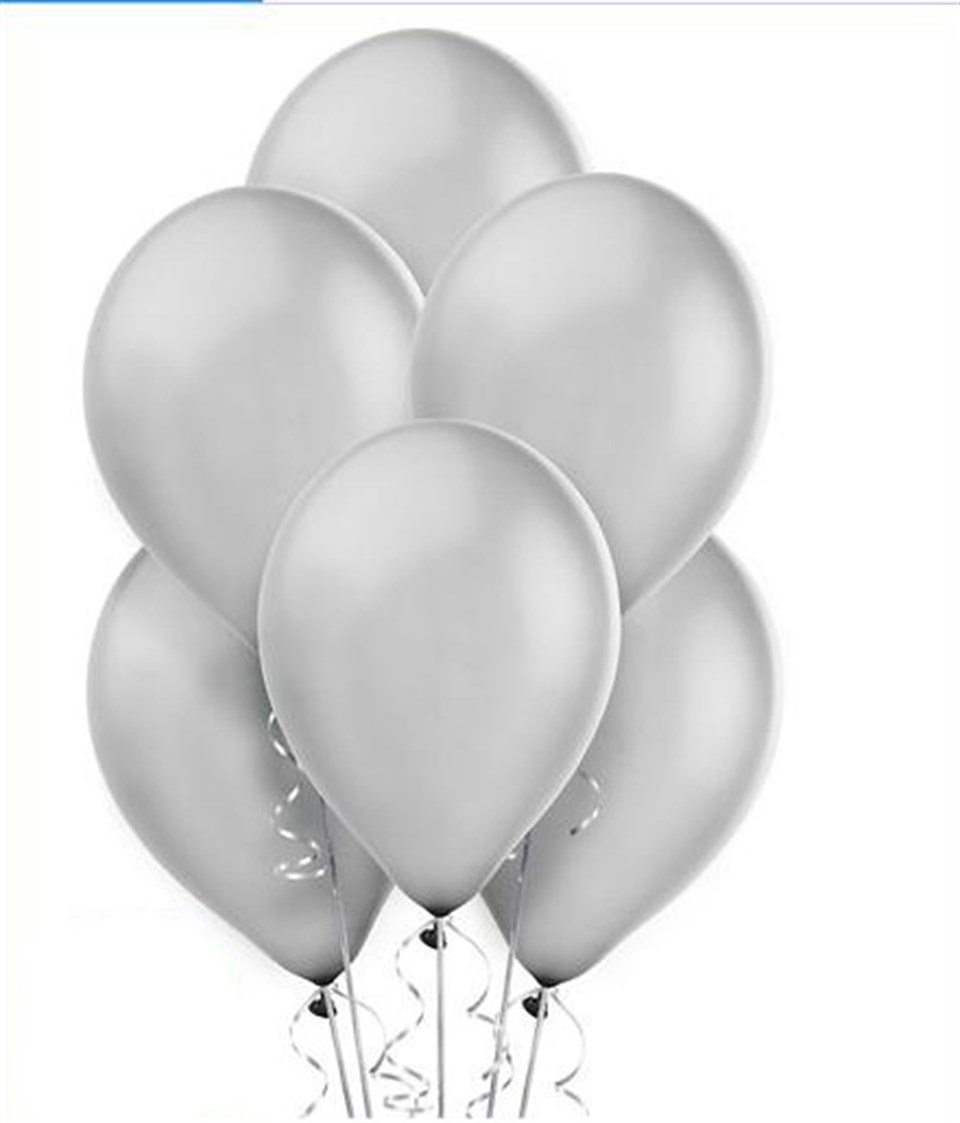 Metalik Gümüş Balon, 20'li Paket