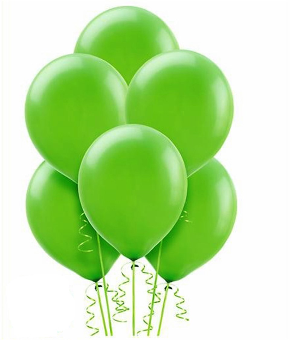 Metalik Yeşil Balon, 20'li Paket