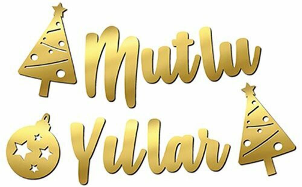 Mutlu Yıllar Banner Gold