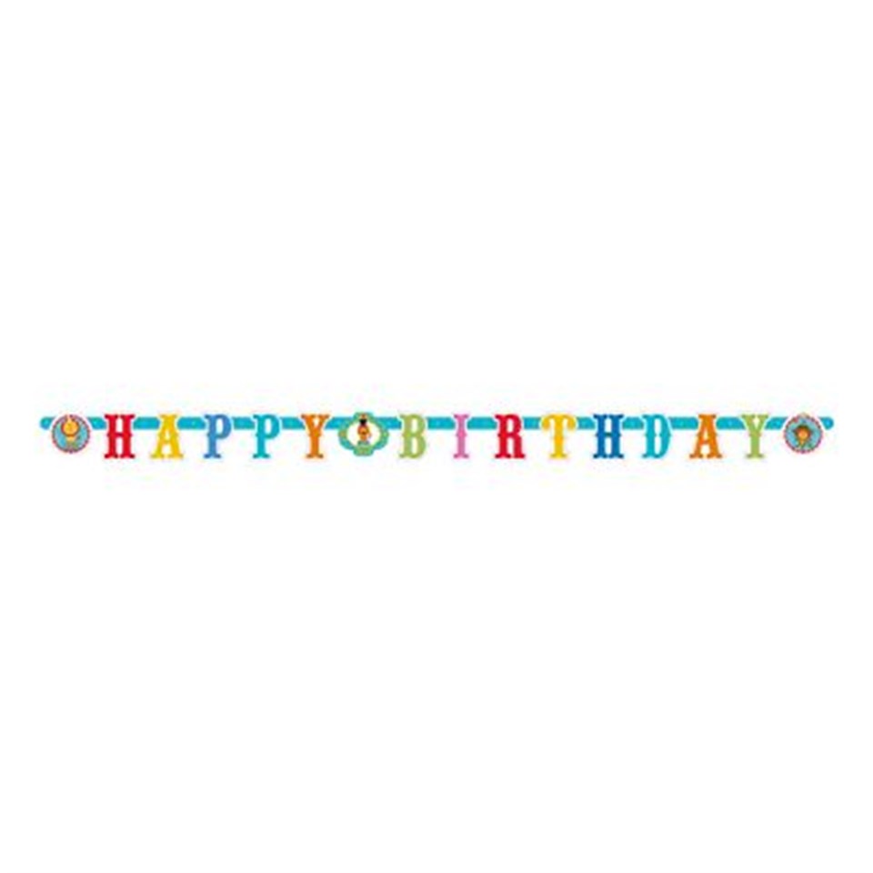 Neşeli Sirk Happy Birthday Banner