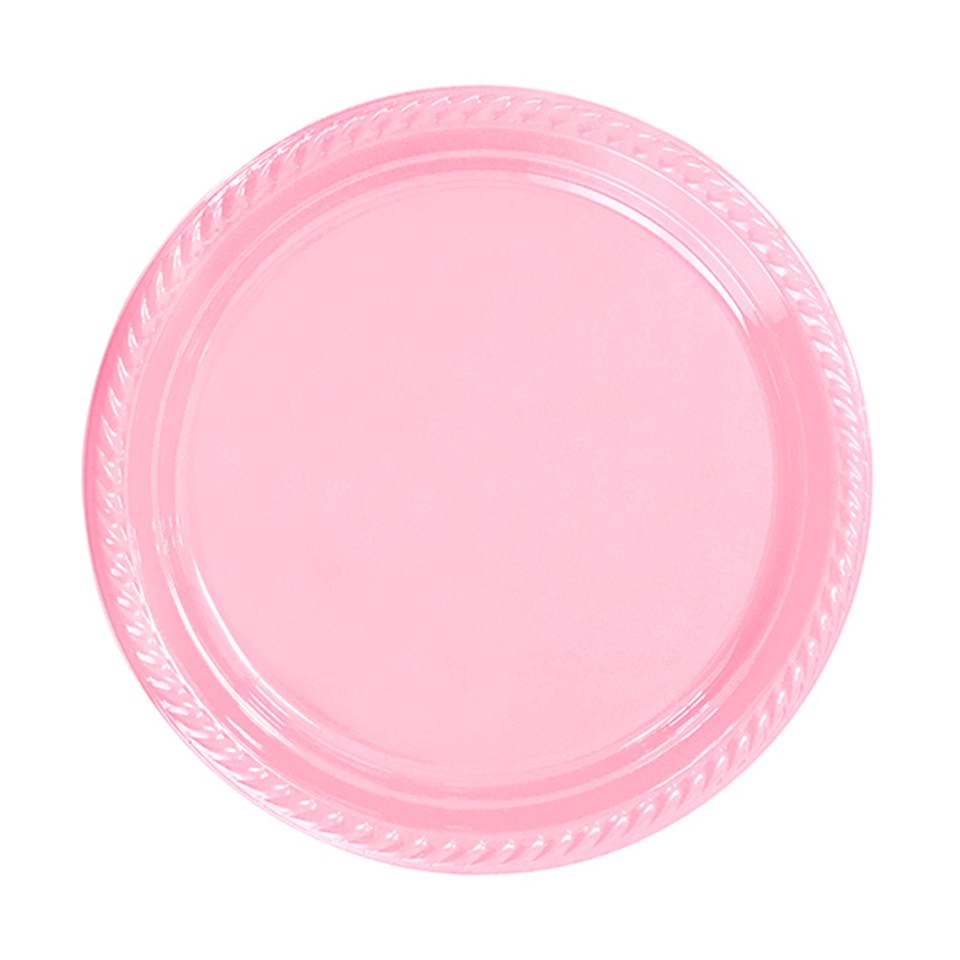 Pembe Plastik Tabak 26 cm
