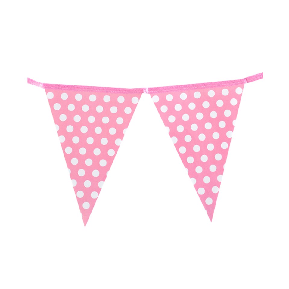 Pembe Puantiyeli Bayrak Dizisi