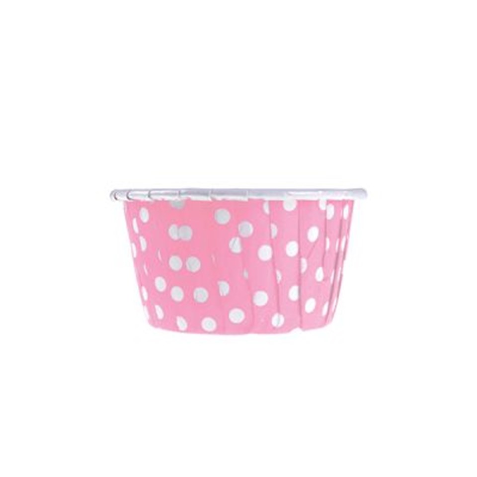 Pembe Puantiyeli Muffin Kek Kalıbı