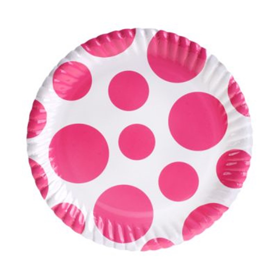 Pembe Puantiyeli Tabak 