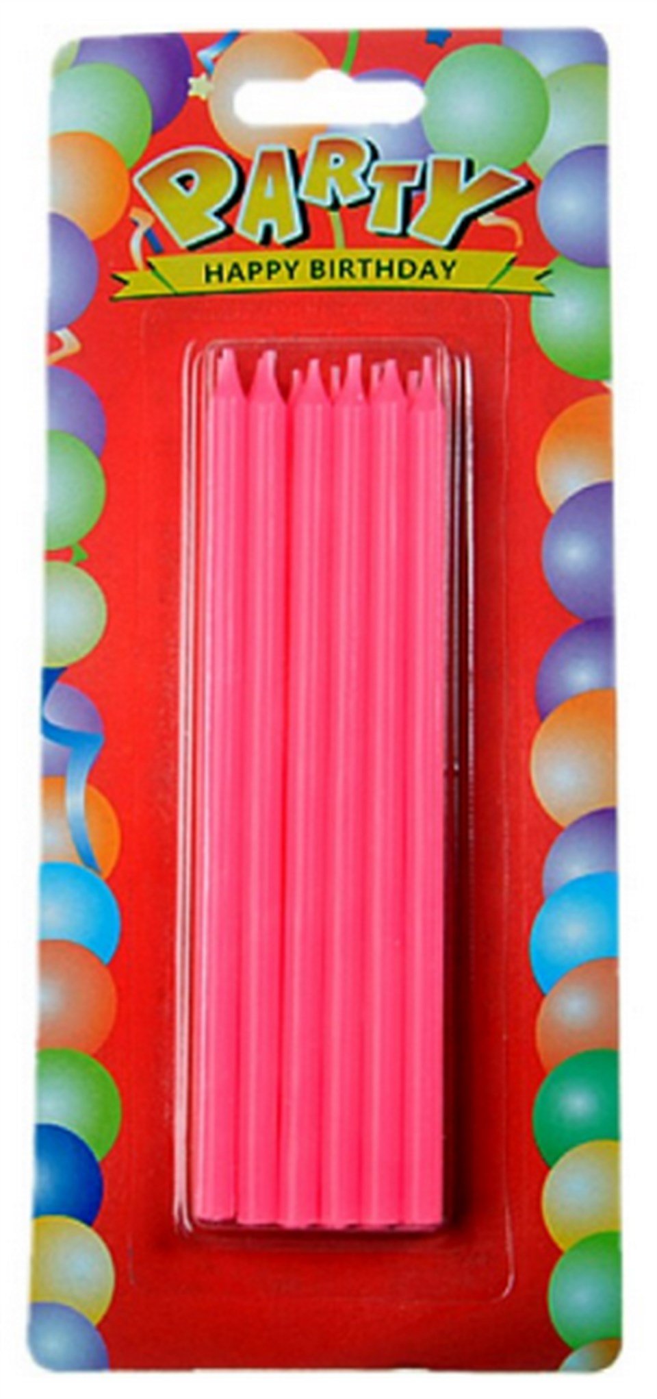 Pembe Uzun Mum 12'li