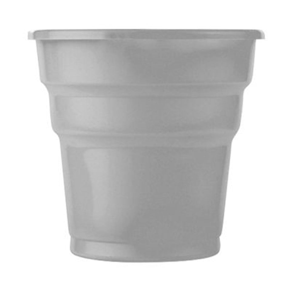 Plastik Meşrubat Bardağı, Gümüş 10lu