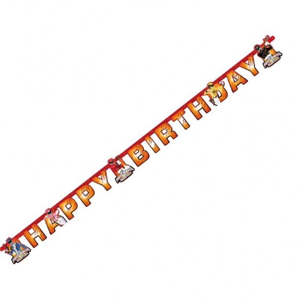 Power Rangers Süper Megaforce Happy Birthday Banner