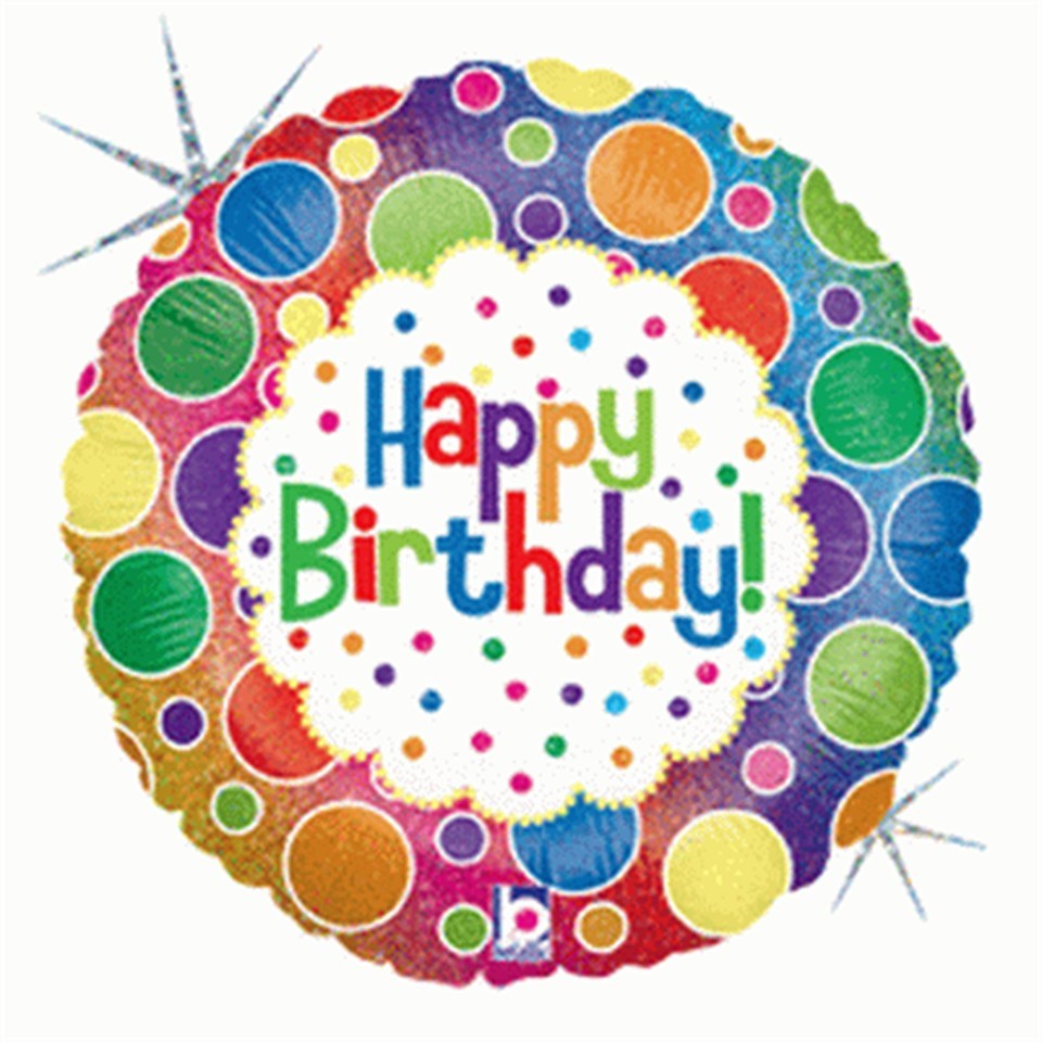 Puantiyeli Happy Birthday, Folyo Balon