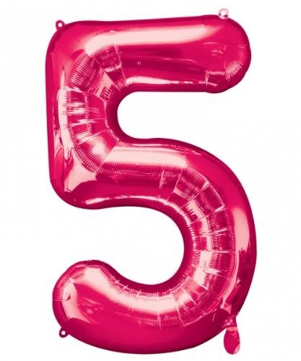 Rakam Folyo Balon Pembe 